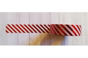 masking tape fines diagonales foil rouge