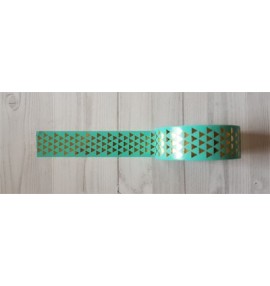 masking tape petits triangles foil or fond turquoise