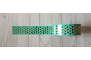 masking tape petits triangles foil or fond turquoise