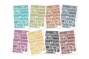 SN@P stickers alphabet bold colors