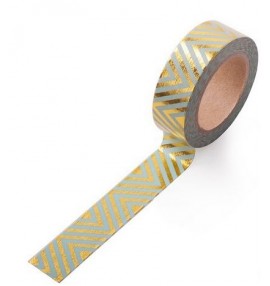 masking tape zig zag horizontal foil or fond vert mint
