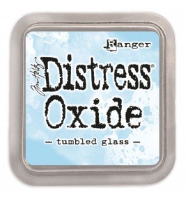 Distress oxide tumbled glass