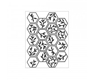 classeur d'embossage Darice hexagon leaves and branches