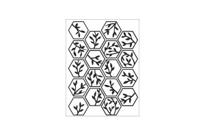 classeur d'embossage Darice hexagon leaves and branches