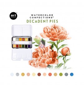 Watercolor confections -Decadent Pies