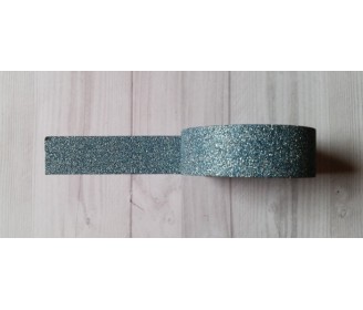 masking tape pailleté bleu métal